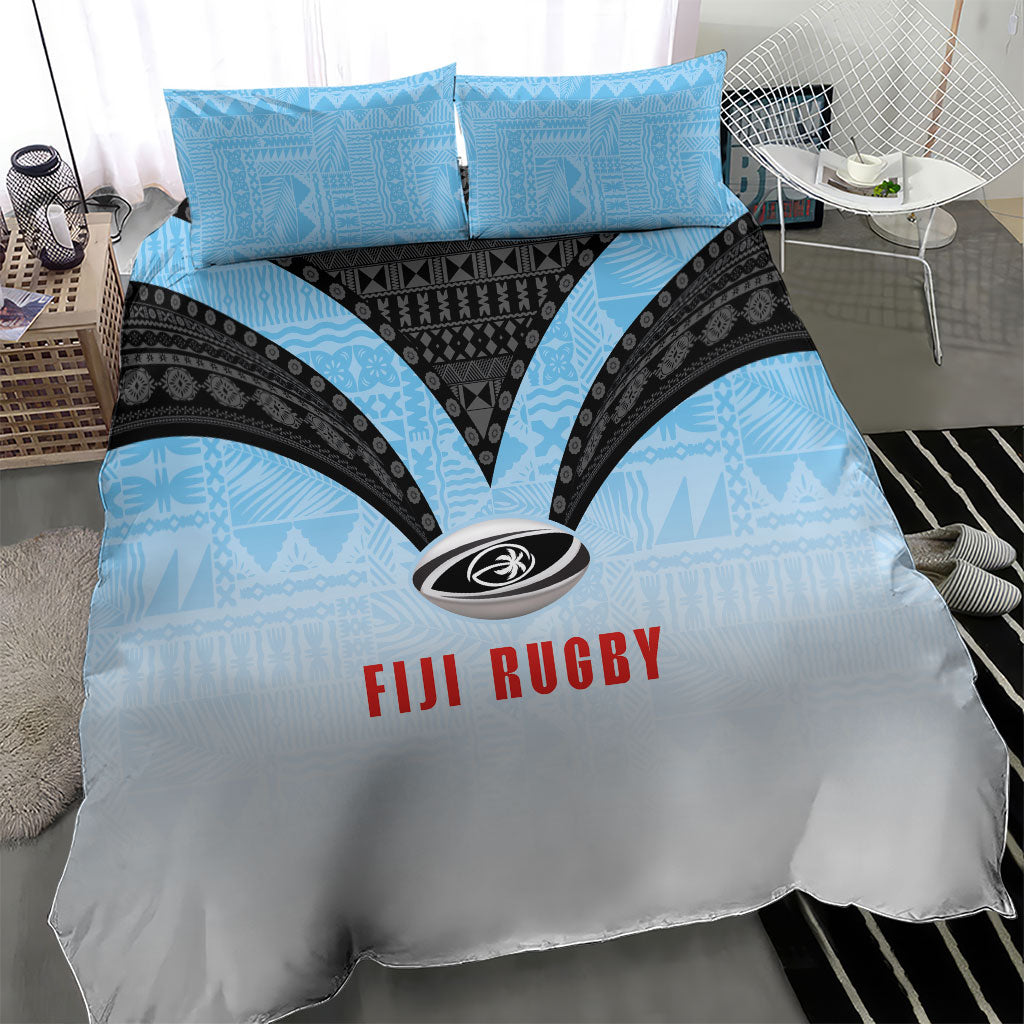 Fijian Rugby Bedding Set Tapa Pattern Retro Sporty Style LT03 - Polynesian Pride