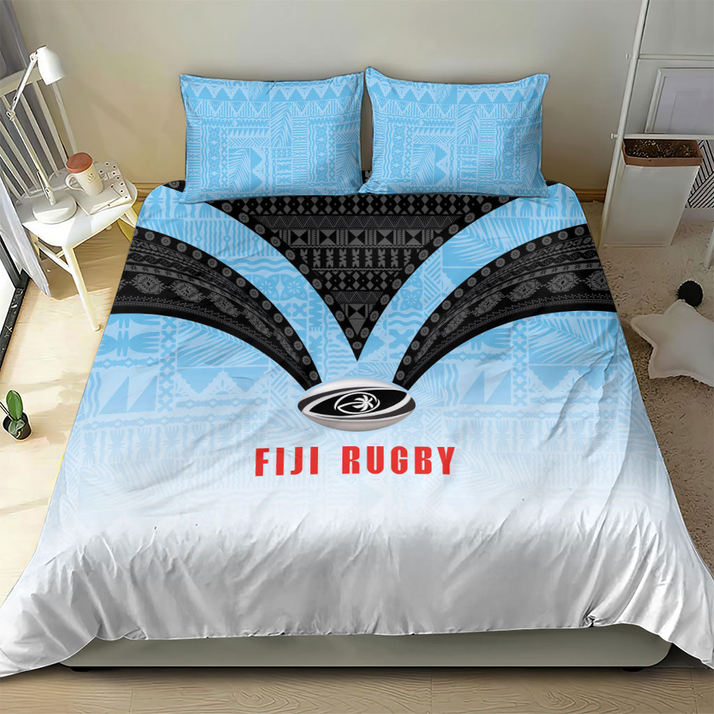 Fijian Rugby Bedding Set Tapa Pattern Retro Sporty Style LT03 - Polynesian Pride