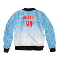 Custom Fijian Rugby Bomber Jacket Tapa Pattern Retro Sporty Style LT03 - Polynesian Pride
