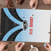 Fijian Rugby Puzzle Tapa Pattern Retro Sporty Style LT03 - Polynesian Pride