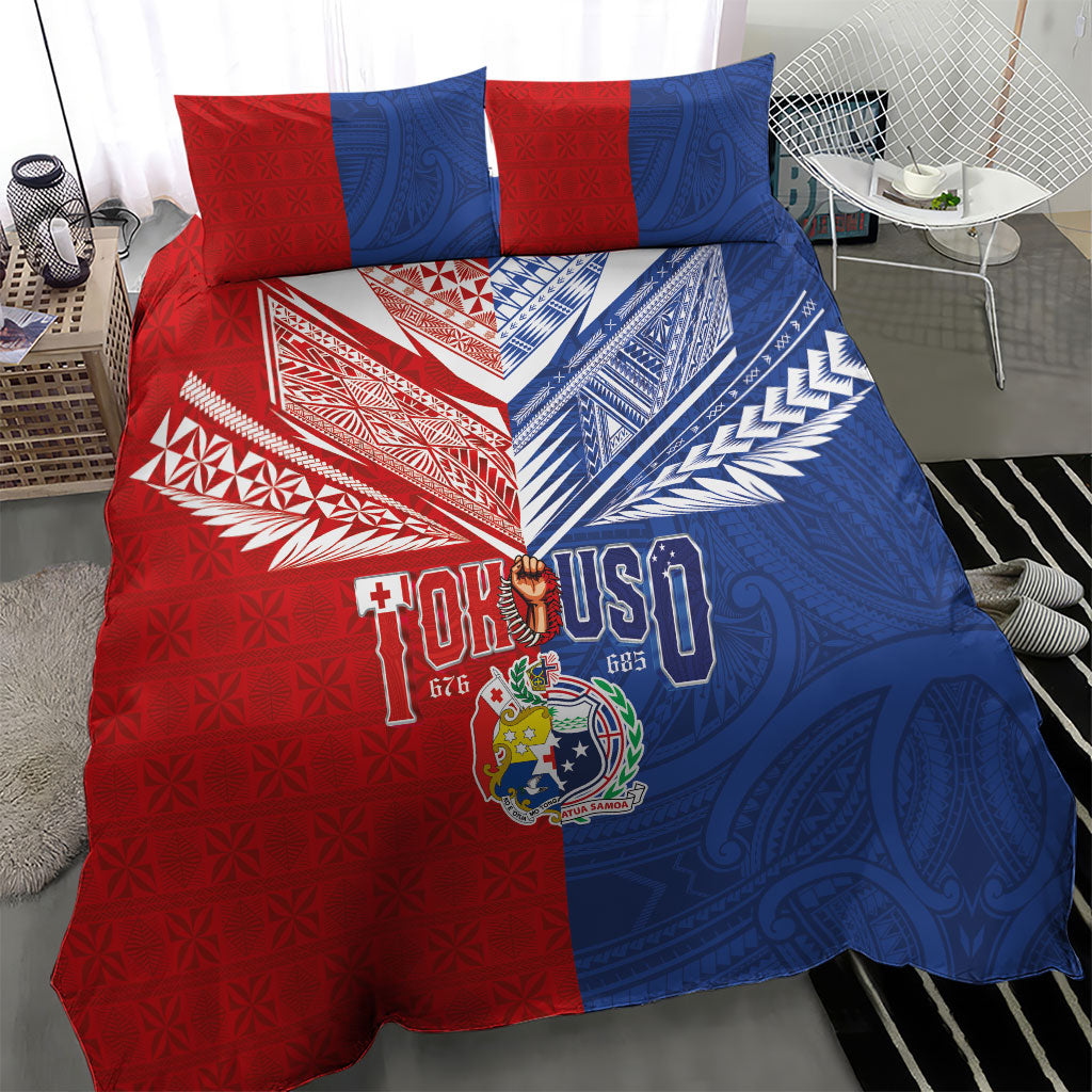 Tokouso Tonga Samoa Bedding Set Proud of Brotherhood LT03 - Polynesian Pride