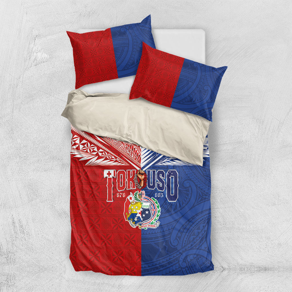 Tokouso Tonga Samoa Bedding Set Proud of Brotherhood LT03 US Twin 172cm x 218cm Multicolor - Polynesian Pride
