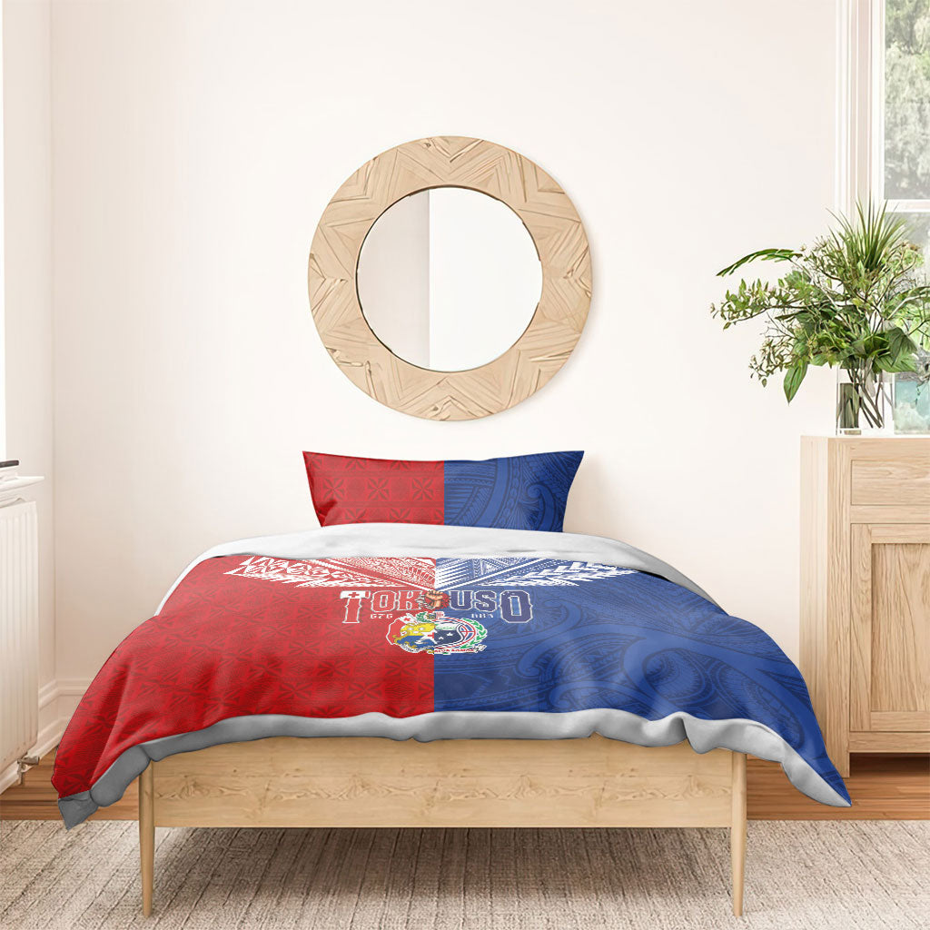 Tokouso Tonga Samoa Bedding Set Proud of Brotherhood LT03 - Polynesian Pride