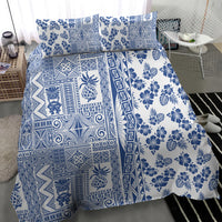 Hawaii Bedding Set Aloha Tropical Plants Tribal Pattern Blue Version LT03 - Polynesian Pride