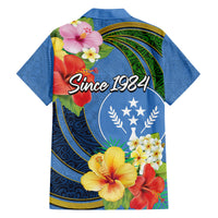 Kosrae Constitution Day Family Matching Off Shoulder Maxi Dress and Hawaiian Shirt Hibiscus Mix Maori Tattoo Pattern LT03 - Polynesian Pride