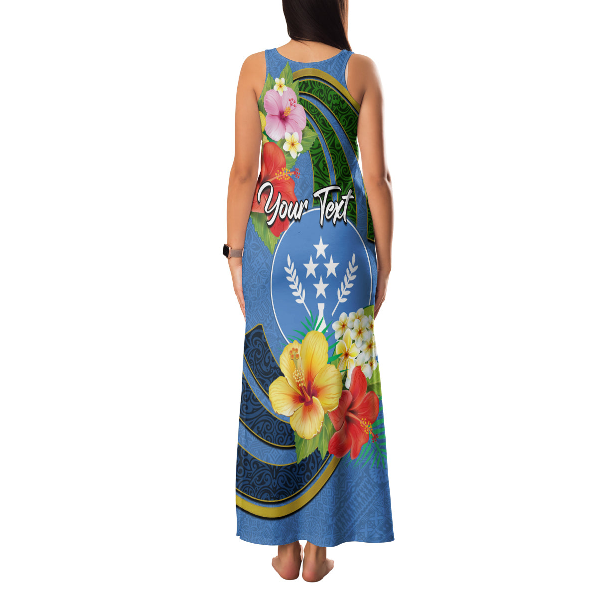 Kosrae Family Matching Tank Maxi Dress and Hawaiian Shirt Hibiscus Mix Maori Tattoo Pattern LT03 - Polynesian Pride