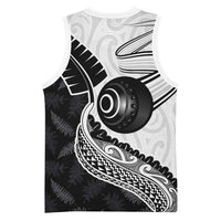 Personalised Aotearoa Lawn Bowls Basketball Jersey Maori and Silver Fern Half Style LT03 - Polynesian Pride