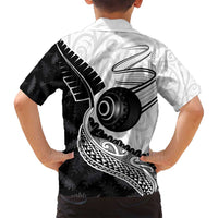 Personalised Aotearoa Lawn Bowls Family Matching Off Shoulder Maxi Dress and Hawaiian Shirt Maori and Silver Fern Half Style LT03 - Polynesian Pride