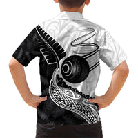 Personalised Aotearoa Lawn Bowls Family Matching Short Sleeve Bodycon Dress and Hawaiian Shirt Maori and Silver Fern Half Style LT03 - Polynesian Pride