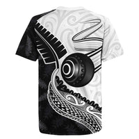 Personalised Aotearoa Lawn Bowls Rugby Jersey Maori and Silver Fern Half Style LT03 - Polynesian Pride