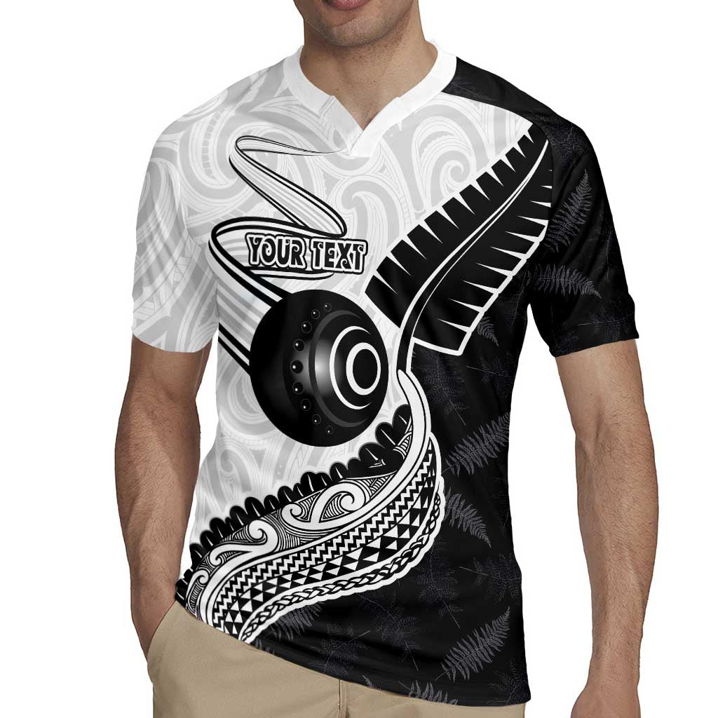 Personalised Aotearoa Lawn Bowls Rugby Jersey Maori and Silver Fern Half Style LT03 - Polynesian Pride