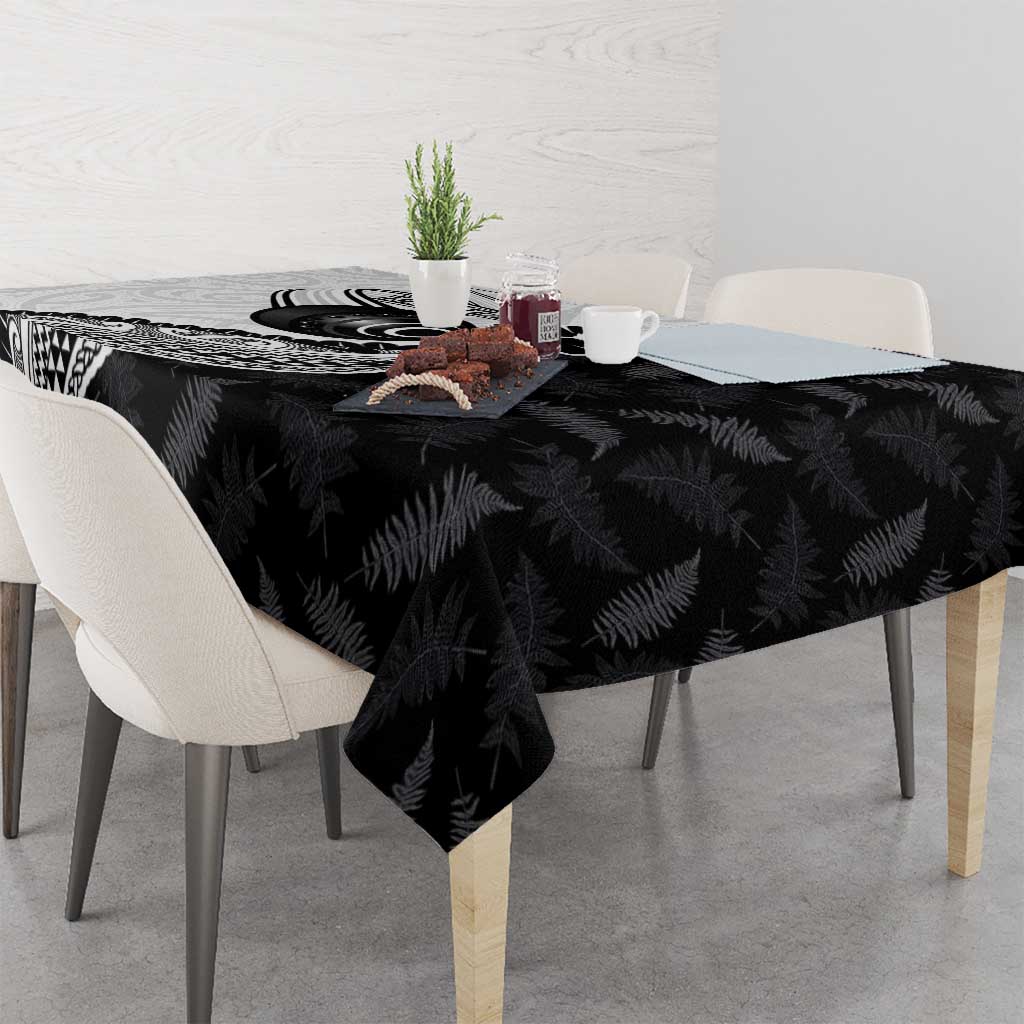 Personalised Aotearoa Lawn Bowls Tablecloth Maori and Silver Fern Half Style LT03 - Polynesian Pride