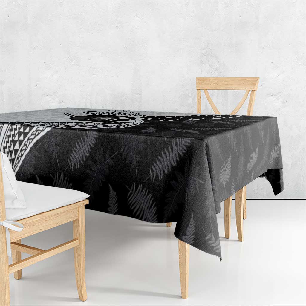 Personalised Aotearoa Lawn Bowls Tablecloth Maori and Silver Fern Half Style LT03 - Polynesian Pride