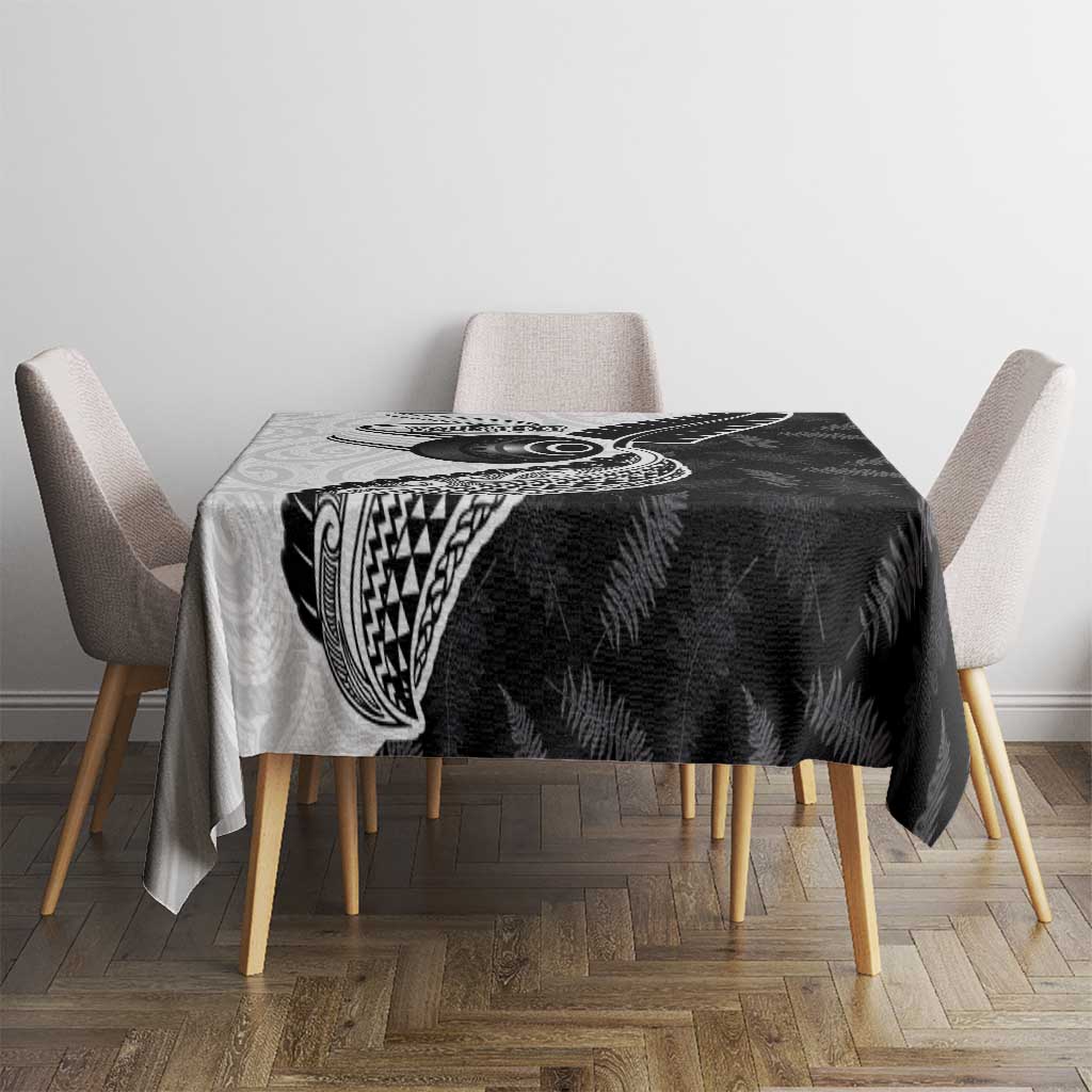 Personalised Aotearoa Lawn Bowls Tablecloth Maori and Silver Fern Half Style LT03 - Polynesian Pride