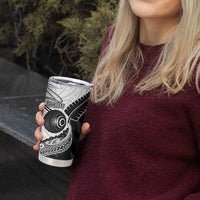 Personalised Aotearoa Lawn Bowls Tumbler Cup Maori and Silver Fern Half Style - Polynesian Pride