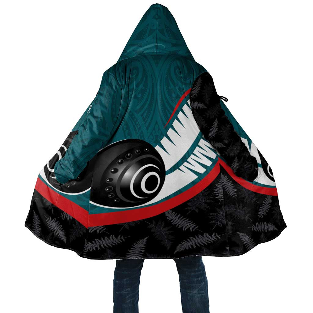 Personalised Aotearoa Lawn Bowls Cloak Maori and Silver Fern Sporty Style Teal Color LT03 Unisex Teal - Polynesian Pride