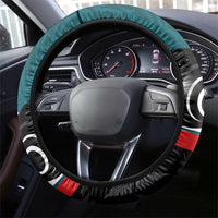 Aotearoa Lawn Bowls Steering Wheel Cover Maori and Silver Fern Sporty Style Teal Color LT03 - Polynesian Pride