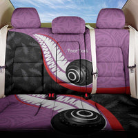 Personalised Aotearoa Lawn Bowls Back Car Seat Cover Maori and Silver Fern Sporty Style Pink Color LT03 One Size Pink - Polynesian Pride
