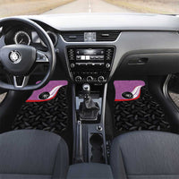 Aotearoa Lawn Bowls Car Mats Maori and Silver Fern Sporty Style Pink Color LT03 Set 2pcs - Front Pink - Polynesian Pride