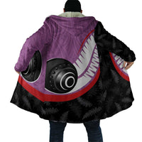 Personalised Aotearoa Lawn Bowls Cloak Maori and Silver Fern Sporty Style Pink Color LT03 - Polynesian Pride