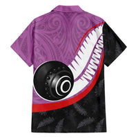 Personalised Aotearoa Lawn Bowls Hawaiian Shirt Maori and Silver Fern Sporty Style Pink Color LT03 - Polynesian Pride