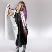 Personalised Aotearoa Lawn Bowls Hooded Blanket Maori and Silver Fern Sporty Style Pink Color LT03 - Polynesian Pride