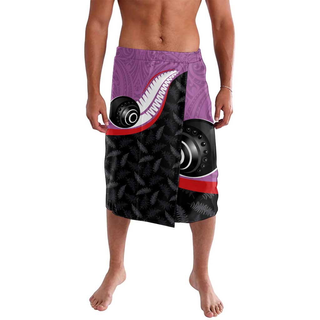 Aotearoa Lawn Bowls Lavalava Maori and Silver Fern Sporty Style Pink Color LT03 Pink - Polynesian Pride