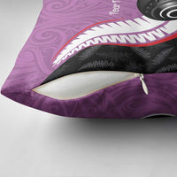 Personalised Aotearoa Lawn Bowls Pillow Cover Maori and Silver Fern Sporty Style Pink Color LT03 - Polynesian Pride