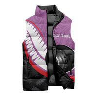 Personalised Aotearoa Lawn Bowls Sleeveless Puffer Jacket Maori and Silver Fern Sporty Style Pink Color LT03 - Polynesian Pride