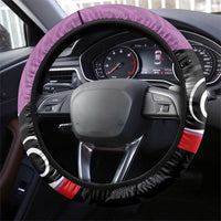 Aotearoa Lawn Bowls Steering Wheel Cover Maori and Silver Fern Sporty Style Pink Color LT03 - Polynesian Pride