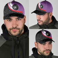 Aotearoa Lawn Bowls Classic Cap Maori and Silver Fern Sporty Style Purple Color LT03 - Polynesian Pride