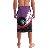 Aotearoa Lawn Bowls Lavalava Maori and Silver Fern Sporty Style Purple Color LT03 - Polynesian Pride