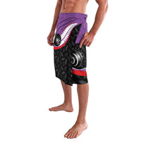 Aotearoa Lawn Bowls Lavalava Maori and Silver Fern Sporty Style Purple Color LT03 - Polynesian Pride