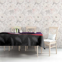 Personalised Aotearoa Lawn Bowls Tablecloth Maori and Silver Fern Sporty Style Purple Color LT03 - Polynesian Pride