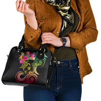 Hawaii Turtle Day Shoulder Handbag Polynesian Tattoo and Hibiscus Flowers LT03 - Polynesian Pride