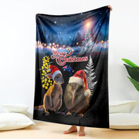 New Zealand and Australia Merry Christmas Blanket Kiwi Bird and Kangaroo Xmas Vibe LT03 - Polynesian Pride