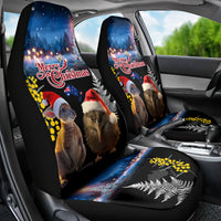 New Zealand and Australia Merry Christmas Car Seat Cover Kiwi Bird and Kangaroo Xmas Vibe LT03 - Polynesian Pride