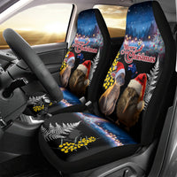 New Zealand and Australia Merry Christmas Car Seat Cover Kiwi Bird and Kangaroo Xmas Vibe LT03 - Polynesian Pride