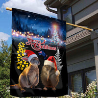 New Zealand and Australia Merry Christmas Garden Flag Kiwi Bird and Kangaroo Xmas Vibe LT03 - Polynesian Pride