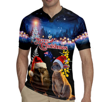 New Zealand and Australia Merry Christmas Rugby Jersey Kiwi Bird and Kangaroo Xmas Vibe LT03 - Polynesian Pride