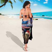 New Zealand and Australia Merry Christmas Sarong Kiwi Bird and Kangaroo Xmas Vibe LT03 - Polynesian Pride