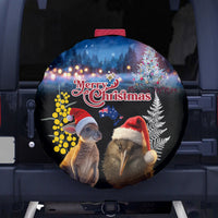 New Zealand and Australia Merry Christmas Spare Tire Cover Kiwi Bird and Kangaroo Xmas Vibe LT03 - Polynesian Pride