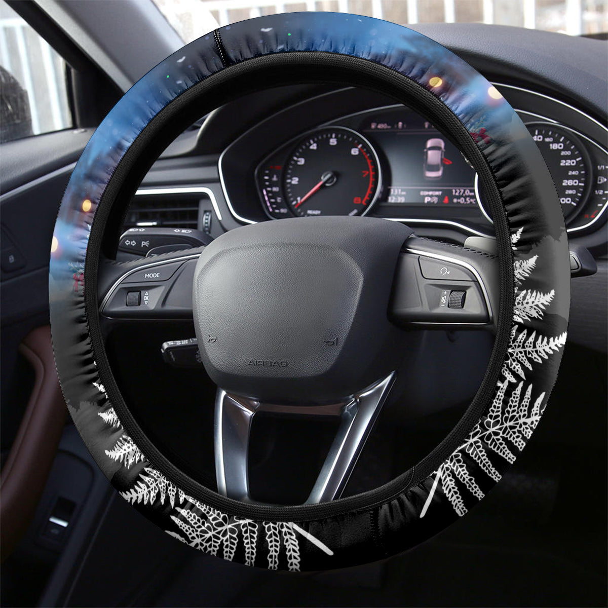New Zealand and Australia Merry Christmas Steering Wheel Cover Kiwi Bird and Kangaroo Xmas Vibe LT03 - Polynesian Pride