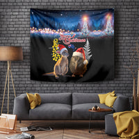 New Zealand and Australia Merry Christmas Tapestry Kiwi Bird and Kangaroo Xmas Vibe LT03 - Polynesian Pride