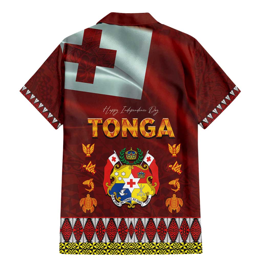 Tonga Independence Day Family Matching Mermaid Dress and Hawaiian Shirt National Flag and Emblem with Ngatu Art Pattern LT03 - Polynesian Pride