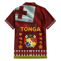 Tonga Independence Day Family Matching Puletasi and Hawaiian Shirt National Flag and Emblem with Ngatu Art Pattern LT03 - Polynesian Pride
