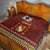 Tonga Independence Day Quilt National Flag and Emblem with Ngatu Art Pattern