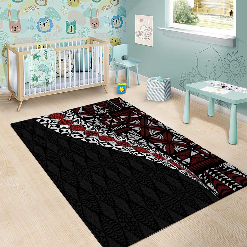 Tonga Ngatu Art Tattoo Polynesian Area Rug