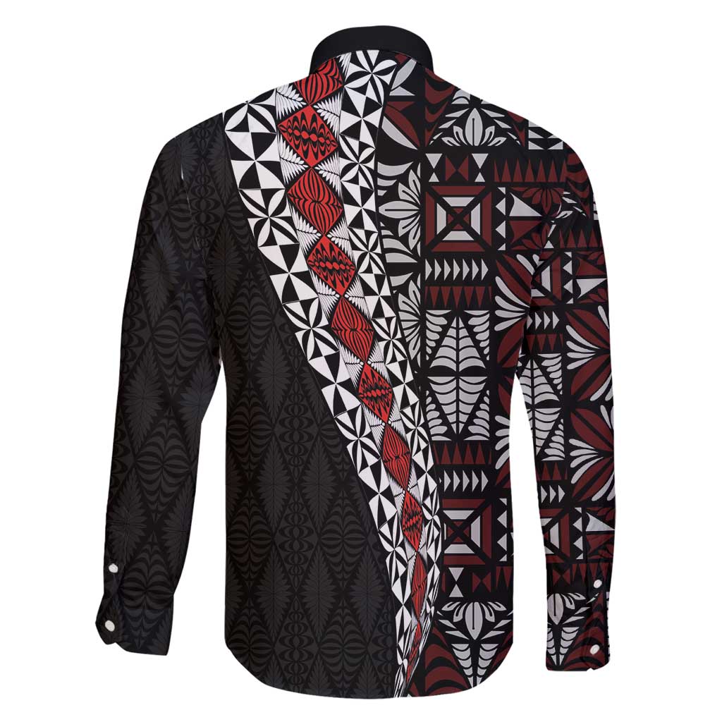 Tonga Ngatu Art Tattoo Polynesian Family Matching Mermaid Dress and Hawaiian Shirt LT03 - Polynesian Pride