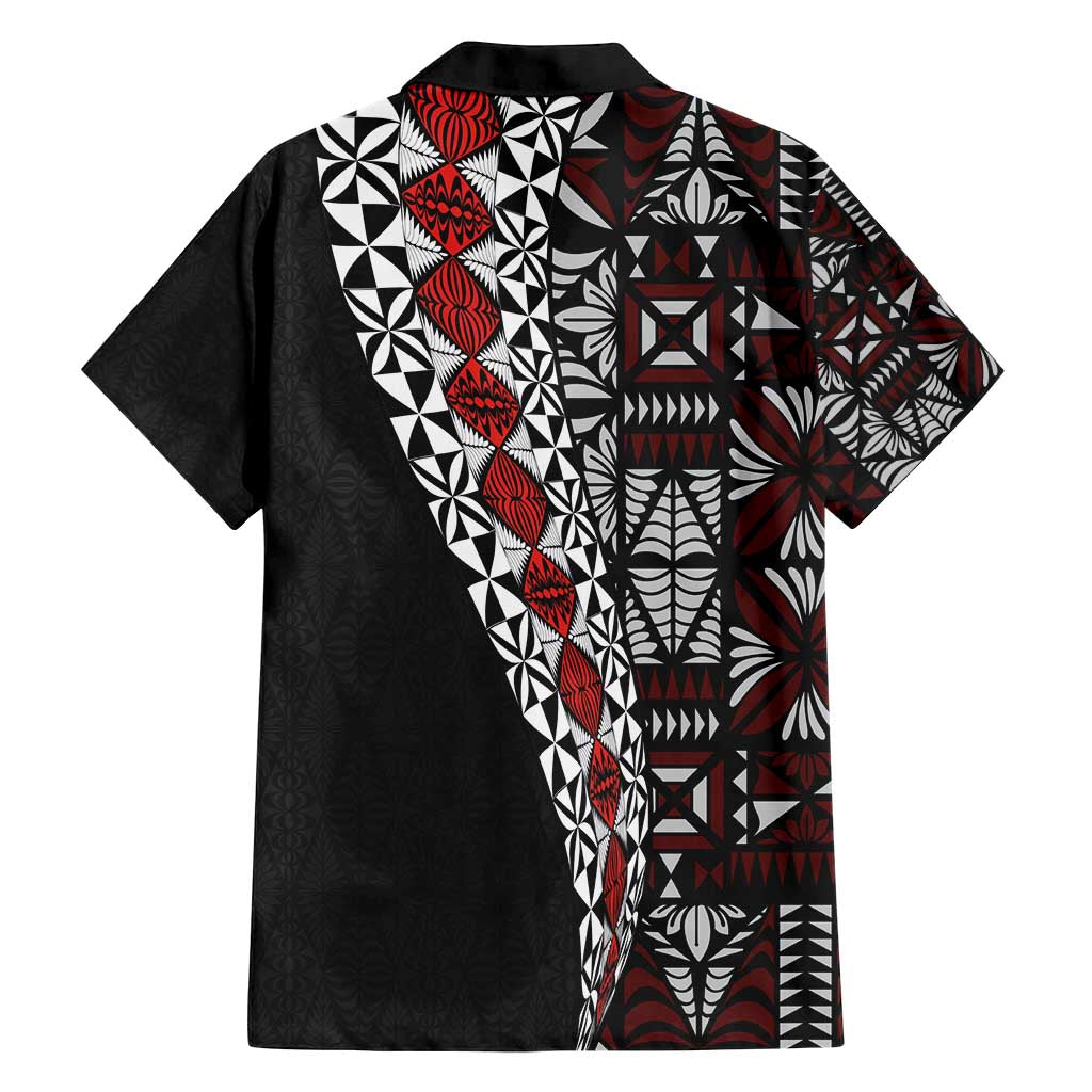 Tonga Ngatu Art Tattoo Polynesian Family Matching Puletasi and Hawaiian Shirt LT03 - Polynesian Pride